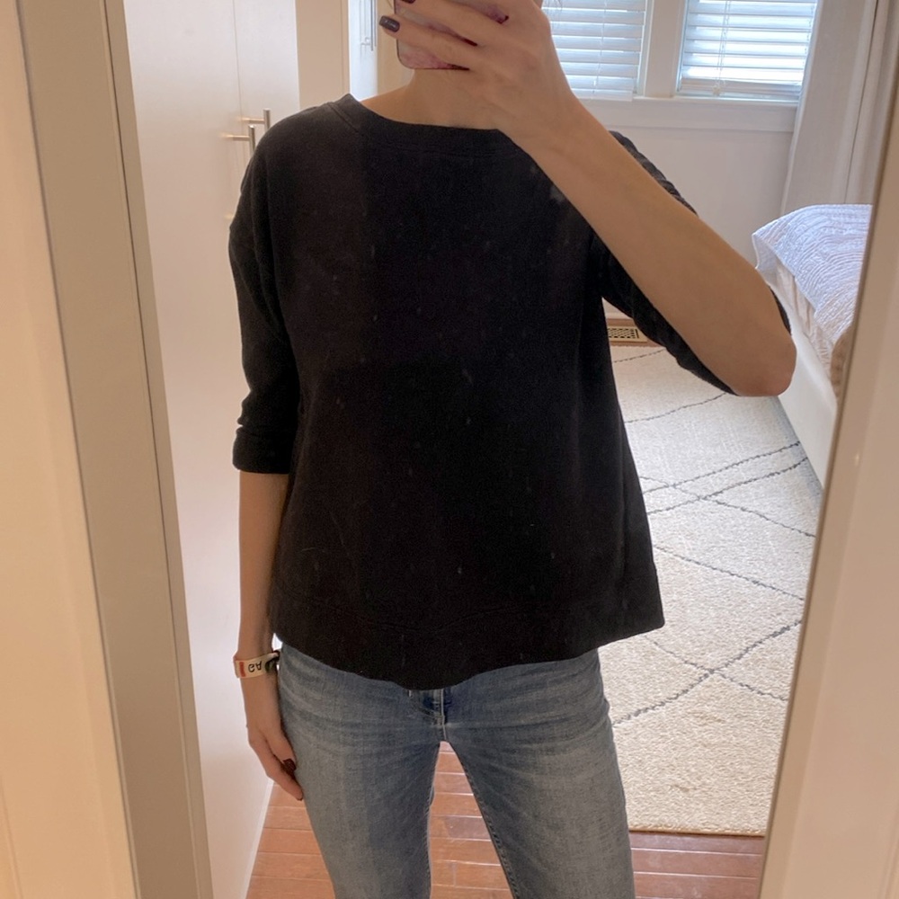 Kensie Jeans pullover with the open back, midnight blue. Size S